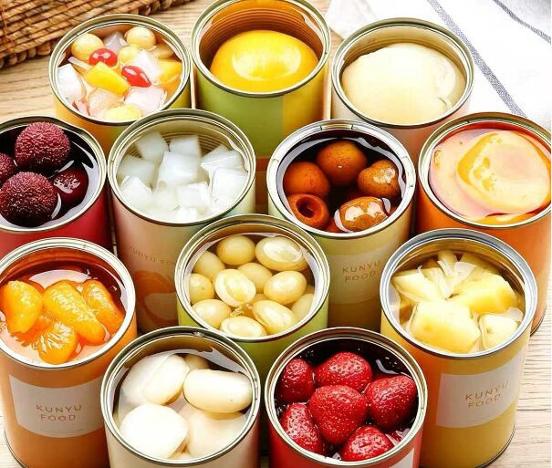 Assorted canned fruits